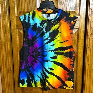 Men’s Rainbow Tie Dye SHEIN Tank Top - Small